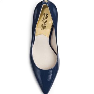 MK Navy Blue patent pumps